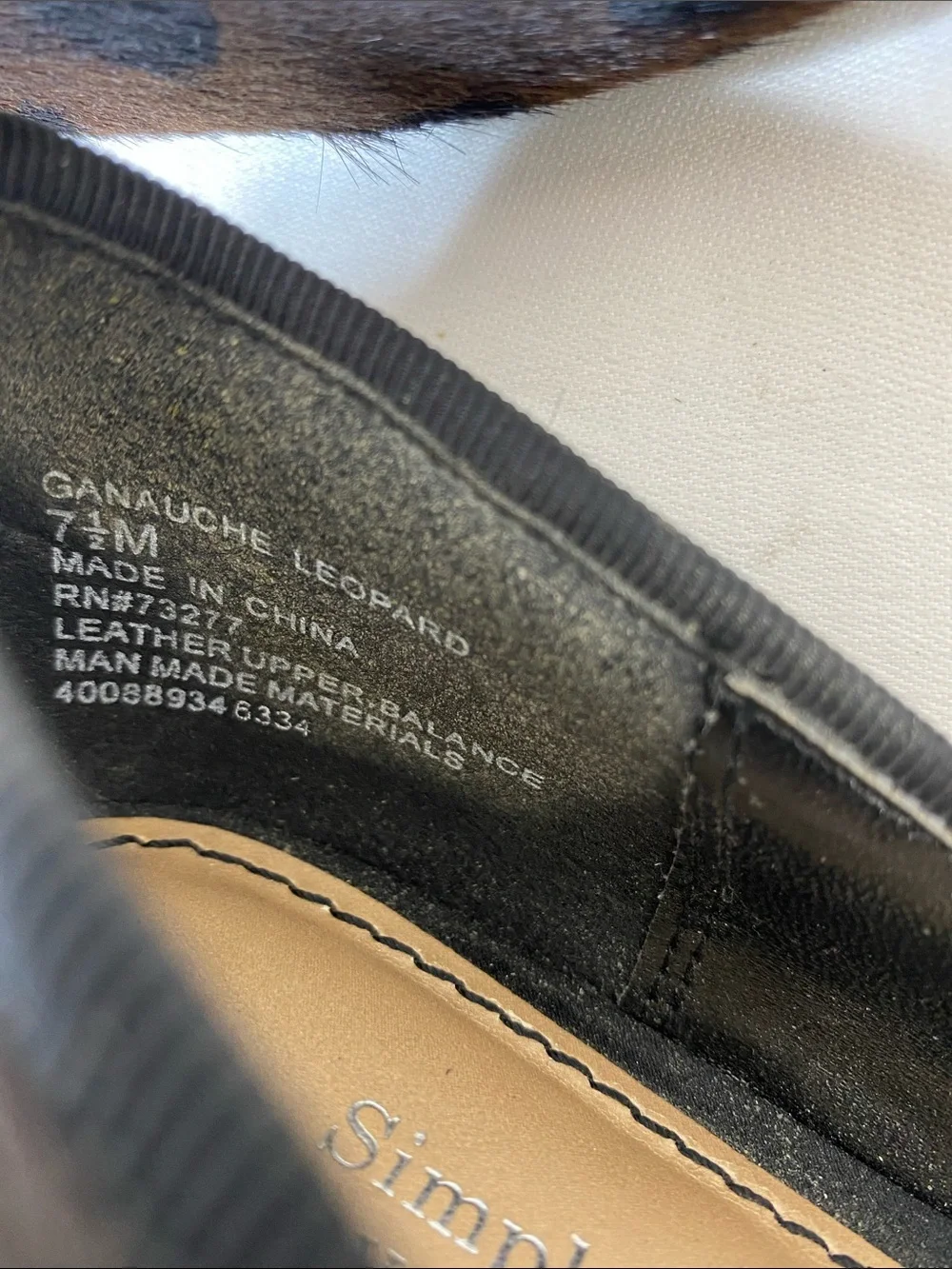 Simply Vera Ganauche Leopard Leather Shoes Flats Size 7.5M